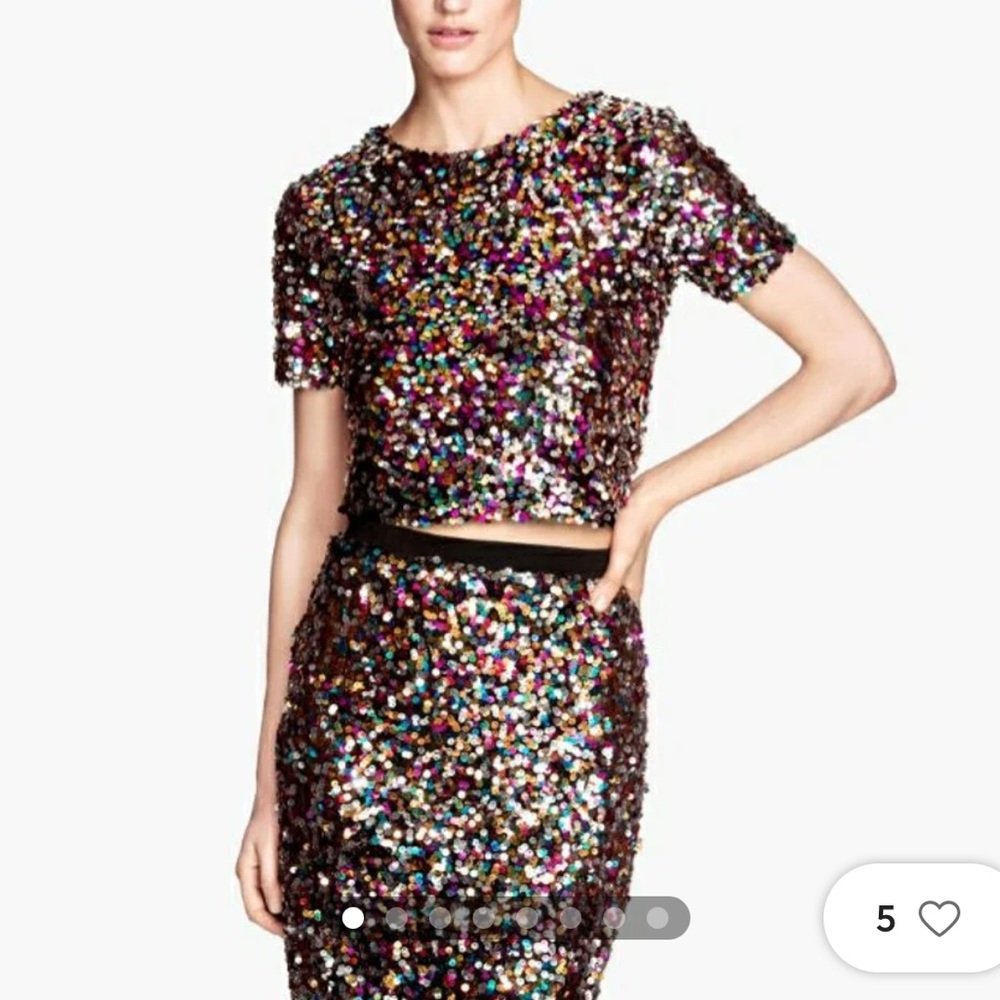 H&M Sequin Crop Top